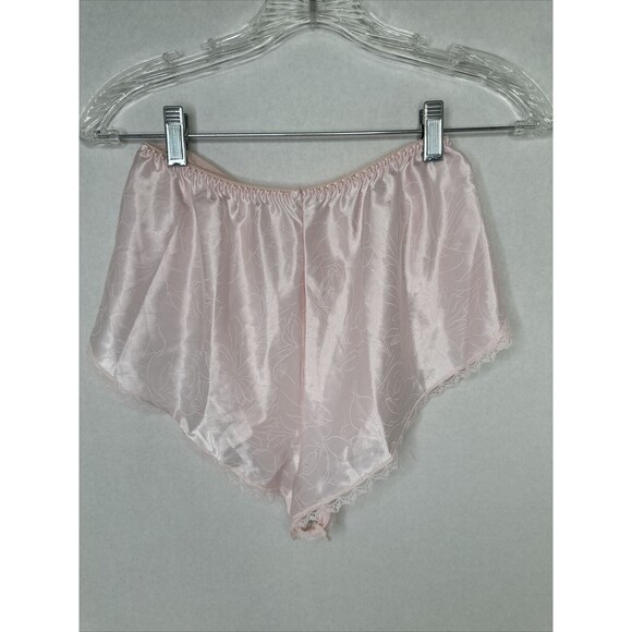 RARE Vintage MAIDENFORM Chantilly Tap ShortHi Cut Silky Panty LACE sz 5 (S) pink - Picture 6 of 8